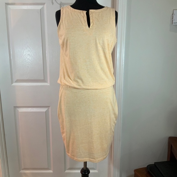 Athleta Vida Tiger Lily Orange Linen Sleeveless Dress Size Small - Picture 7 of 7